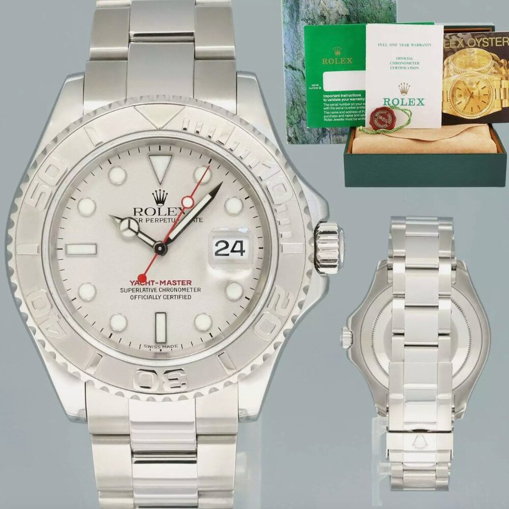 ROLEX MINT MENS YACHT MASTER OYSTER 40MM WATCH WITH BOX